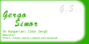 gergo simor business card